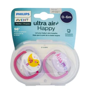 AVENT ULTRA AIR NIGHTTIME CHUPETE ENTRETENCIÓN 0-6M X 2 UND (NIÑA)