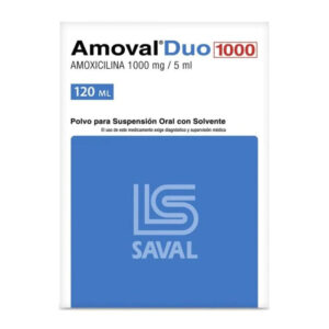 AMOVAL DUO 1000MG POLVO PARA SUSPENSIÓN 120ML (AMOXICILINA) (MED)
