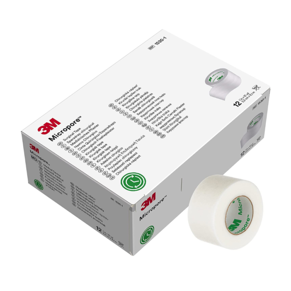 3M MICROPORE TELA ADHESIVA PAPEL BLANCA 2.5CM X 9.1 M X UND