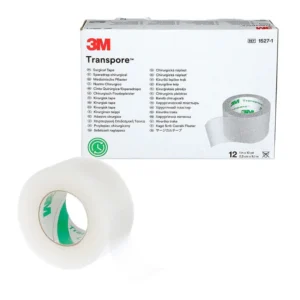 3M TRANSPORE TELA ADHESIVA PLASTICA 2.5CM X 9.1 M X UND