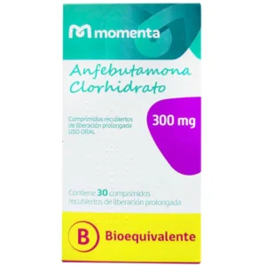 ANFEBUTAMONA CLORHIDRATO 300MG X 30 COM LP