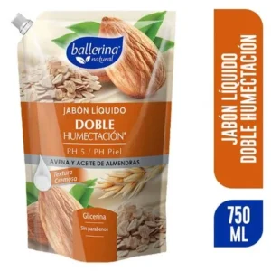 BALLERINA JABON AVENA/ACEITE ALMENDRA X 750 ML