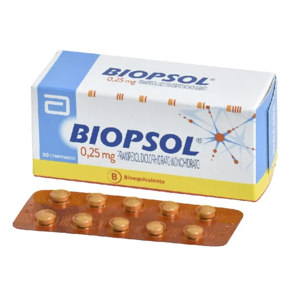 BIOPSOL 0.25MG X 30 COM, (PROMIPEXOL DICLORHIDRATO/MONOHIDRATO).