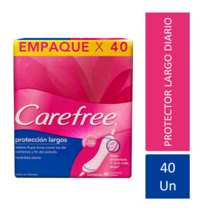 CAREFREE PROTECTORES DIARIOS LARGOS X 40 UNID