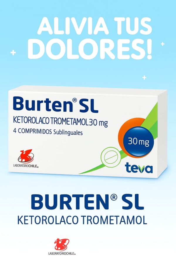 BURTEN SL 30MG 4 COM. (KETOROLACO)