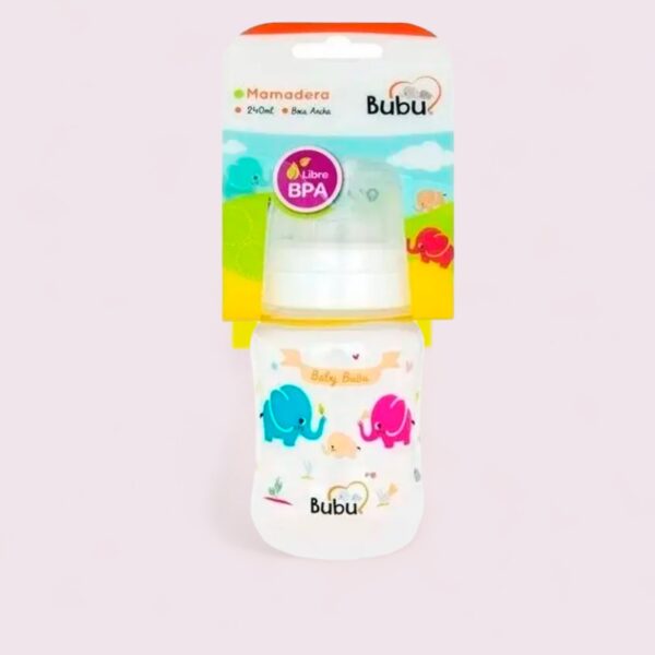 BUBU MAMADERA BOCA ANCHA 240ML.