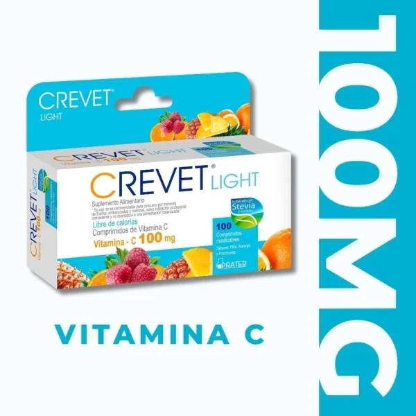 CREVET LIGHT 100MG 100 COM MASTICABLES