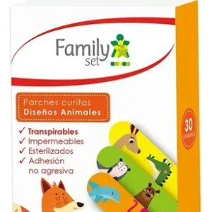 FAMILYSET PARCHES CURITAS DISEÑOS ANIMALES X 30 UND