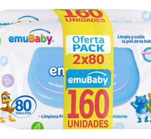 EMUBABY PACK X2 CON/TAPA TOALLITAS