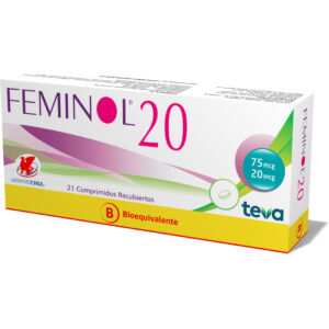 FEMINOL  20 75/20MCG X 21 COM. (GESTODENO/ETINILESTRADIOL)
