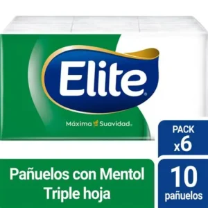 ELITE PAÑUELOS MENTOLADOS X 6 UND