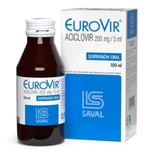 EUROVIR SUSPENSION ORAL 200MG/5ML 100ML (ACICLOVIR)