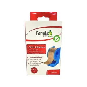 FAMILYSET CINTA ADHESIVA PAPEL 2.5CM X 9.1MTS
