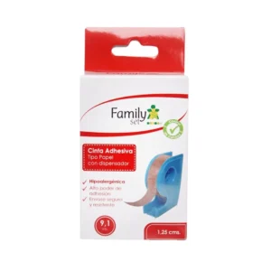 FAMILYSET CINTA ADHESIVA PAPEL 1.25CM X 9.1MTS