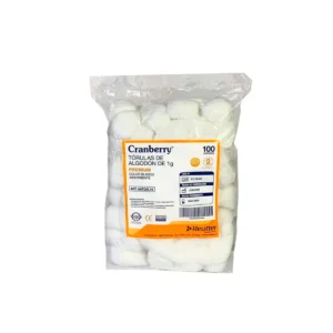 CRANBERRY TORULAS DE ALGODON 0.5 GR BOLSA X 100 UND