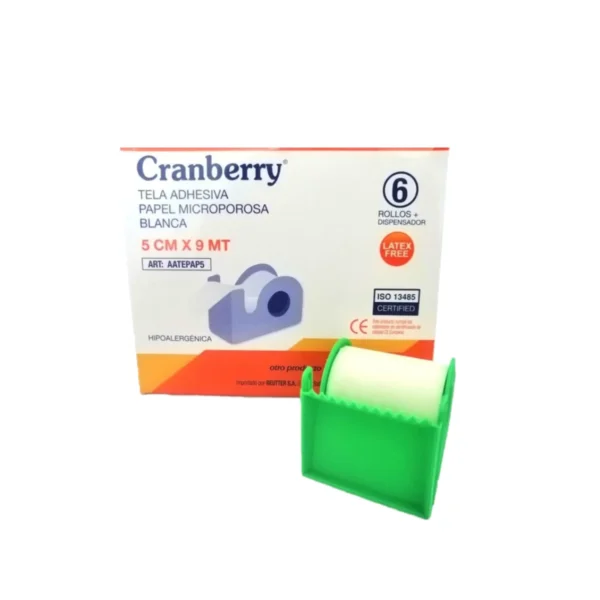 CRANBERRY TELA ADHESIVA PLASTICA 5CMx9MTS