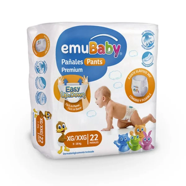 EMUBABY PANTS TALLA XG X 22 UNID