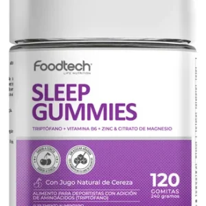 FOODTECH SLEEP GUMMIES 120 UND (TRIPTOFANO/VIT B6/ZINC & CITRATO MAGNESIO)