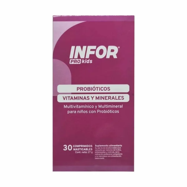 INFOR PRO KIDS VITAMINAS Y MINERALES MASTICABLE 30 COMP.