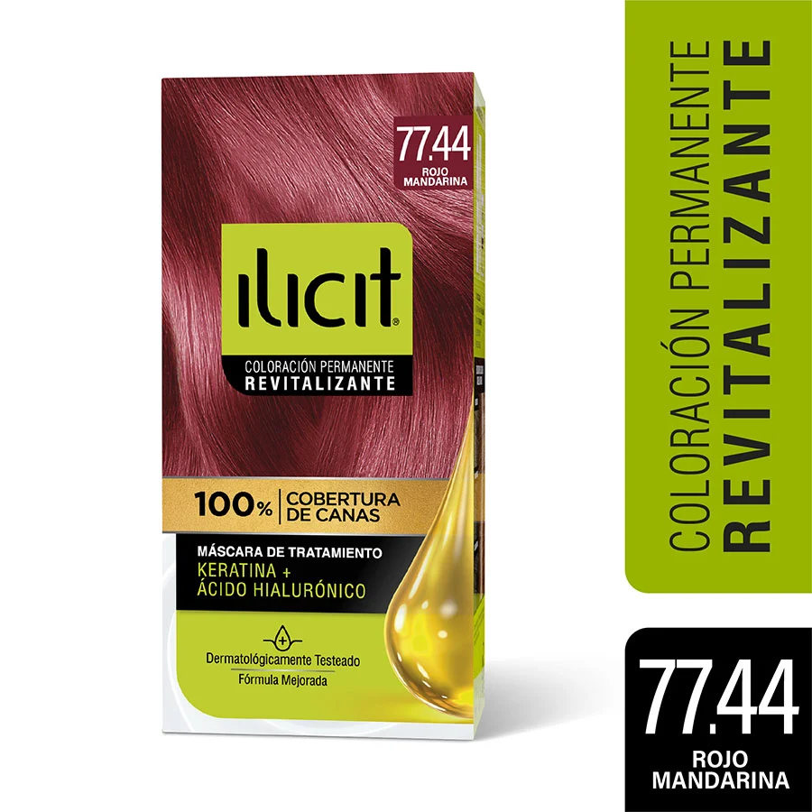 ILICIT 77.44 TINTE COLOR ROJO INTENSO MANDARINA