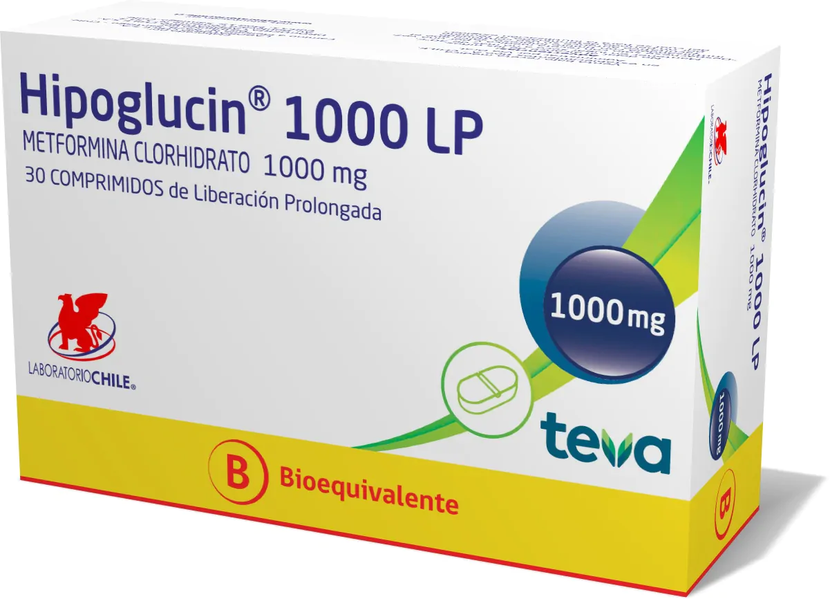 HIPOGLUCIN 1000LP X 30 COMPR (METFORMINA)