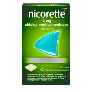 NICORETTE CHICLES DE NICOTINA 2MG X 30 GOMAS MASTICABLES