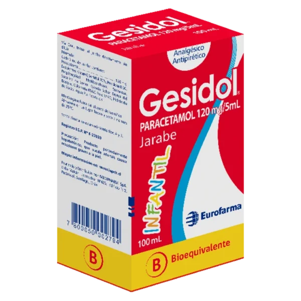 GESIDOL PARACETAMOL JARABE 120 MG / 5 ML X 100 ML