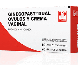 GINECOPAST DUAL 10 OVULOS+CREMA 20GR (TINIDAZOL/MICONAZOL)