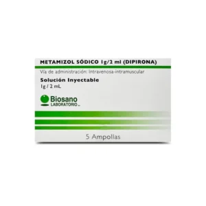 METAMIZOL INYECTABLE 1GR/2ML X 5 AMPOLLAS