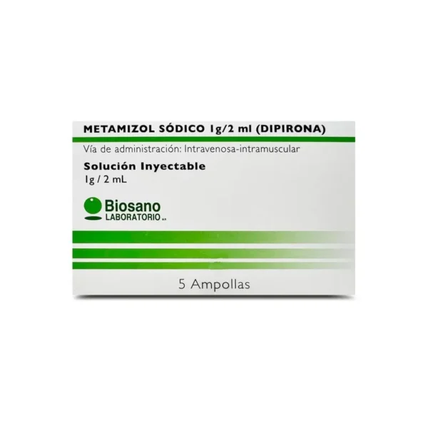 METAMIZOL INYECTABLE 1GR/2ML X 5 AMPOLLAS