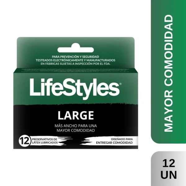 LIFESTYLES LARGE PRESERVATIVOS X 12 UND