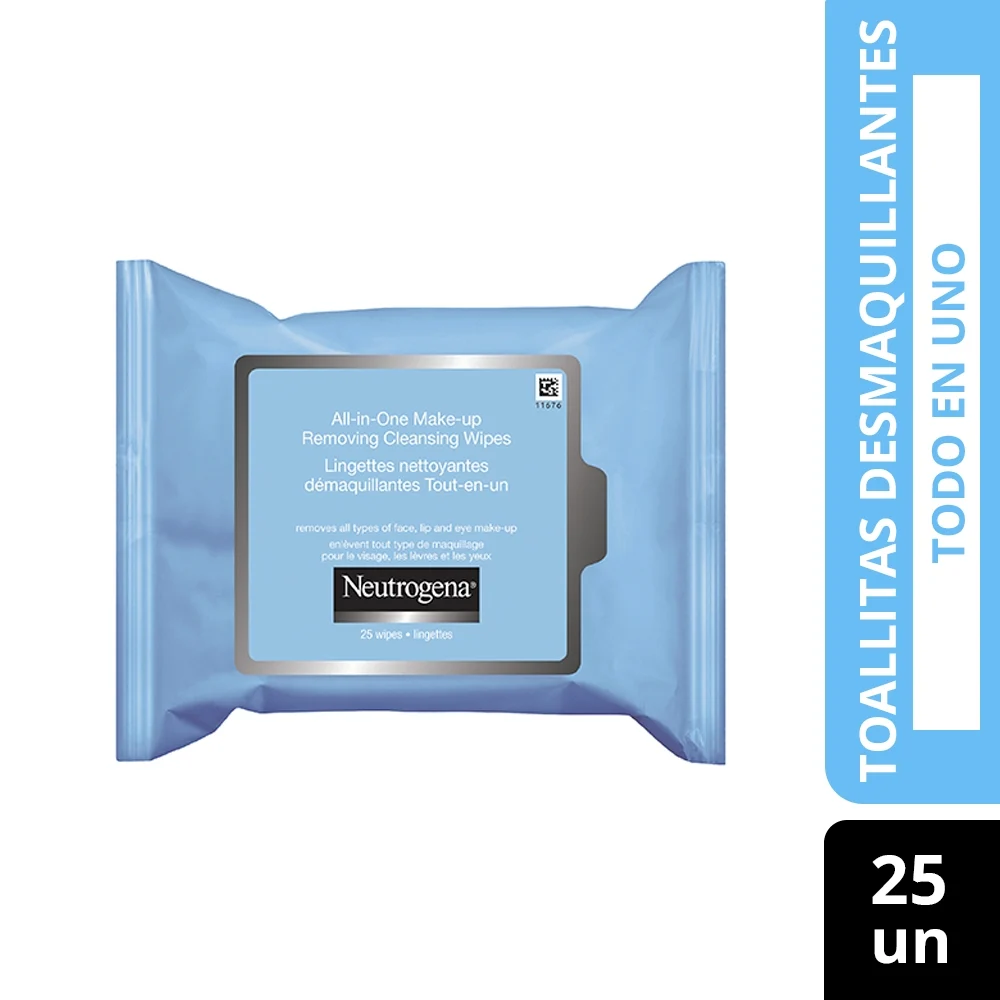 NEUTROGENA TOALLAS DESMAQUILLANTE BLUE LINE 25 UND