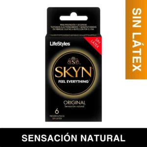 LIFESTYLES SKYN PRESERVATIVOS SIN LATEX ORIGINAL X 6 UND