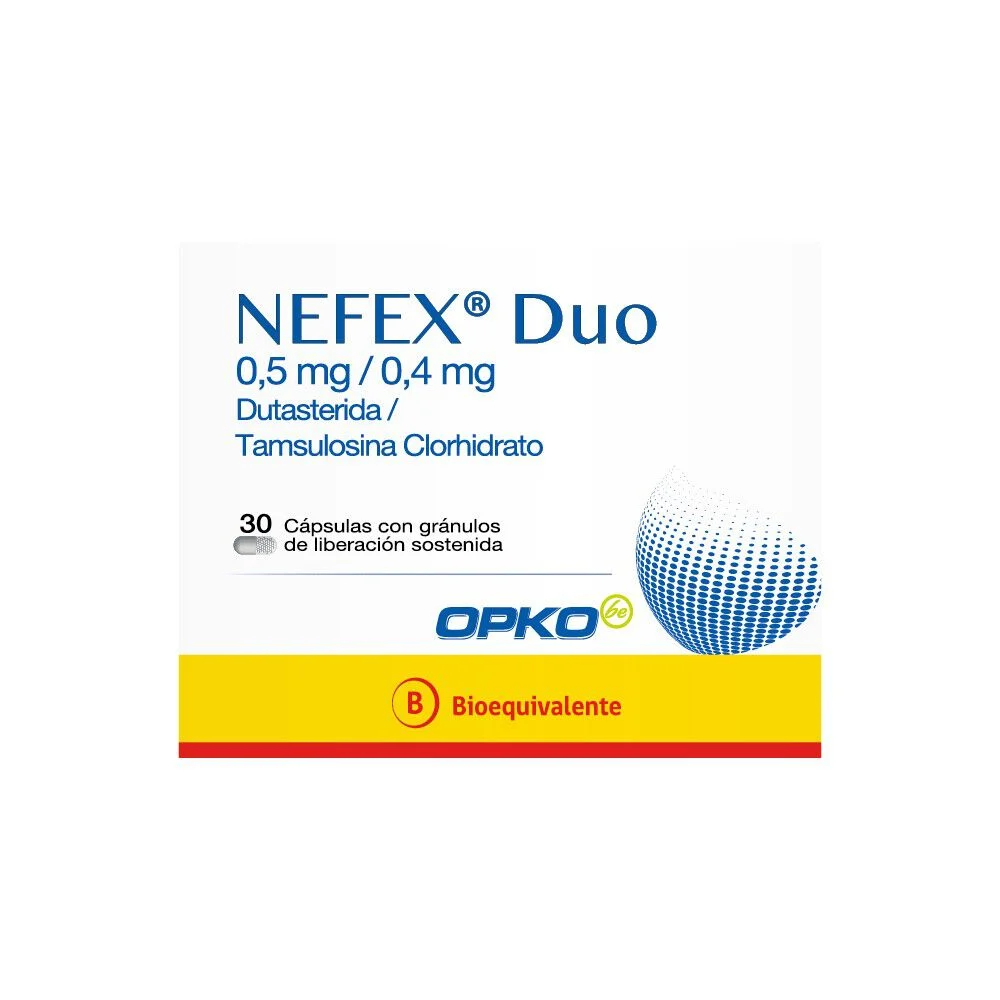 NEFEX DUO 30 CAP. (TAMSULOSINA 0.4MG/DUTASTERIDA 0.5MG)