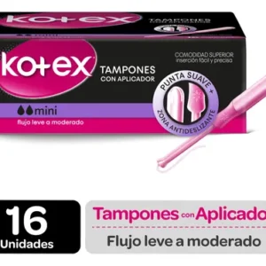 KOTEX TAMPON MINI CON APLICADOR X 16 UNIDADES