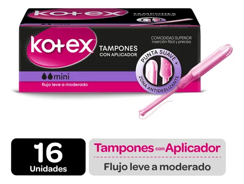 KOTEX TAMPON MINI CON APLICADOR X 16 UNIDADES