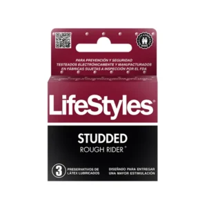 LIFESTYLES STUDDED 3 UNI. PRESERVATIVO