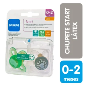 MAM CHUPETE ENTRET LATEX 0-2 MESES X 2 UND