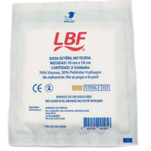 LBF GASA NO TEJIDA 10 CM X 10 CM X 2 UND