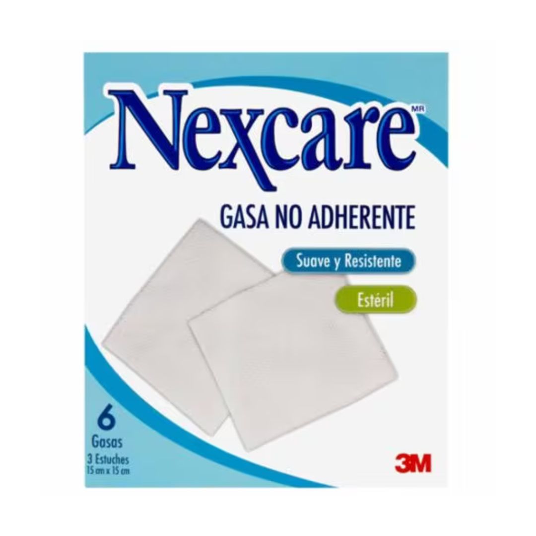 NEXCARE GASA NO ADHERENTE 15CMx15CM 6 UNI.