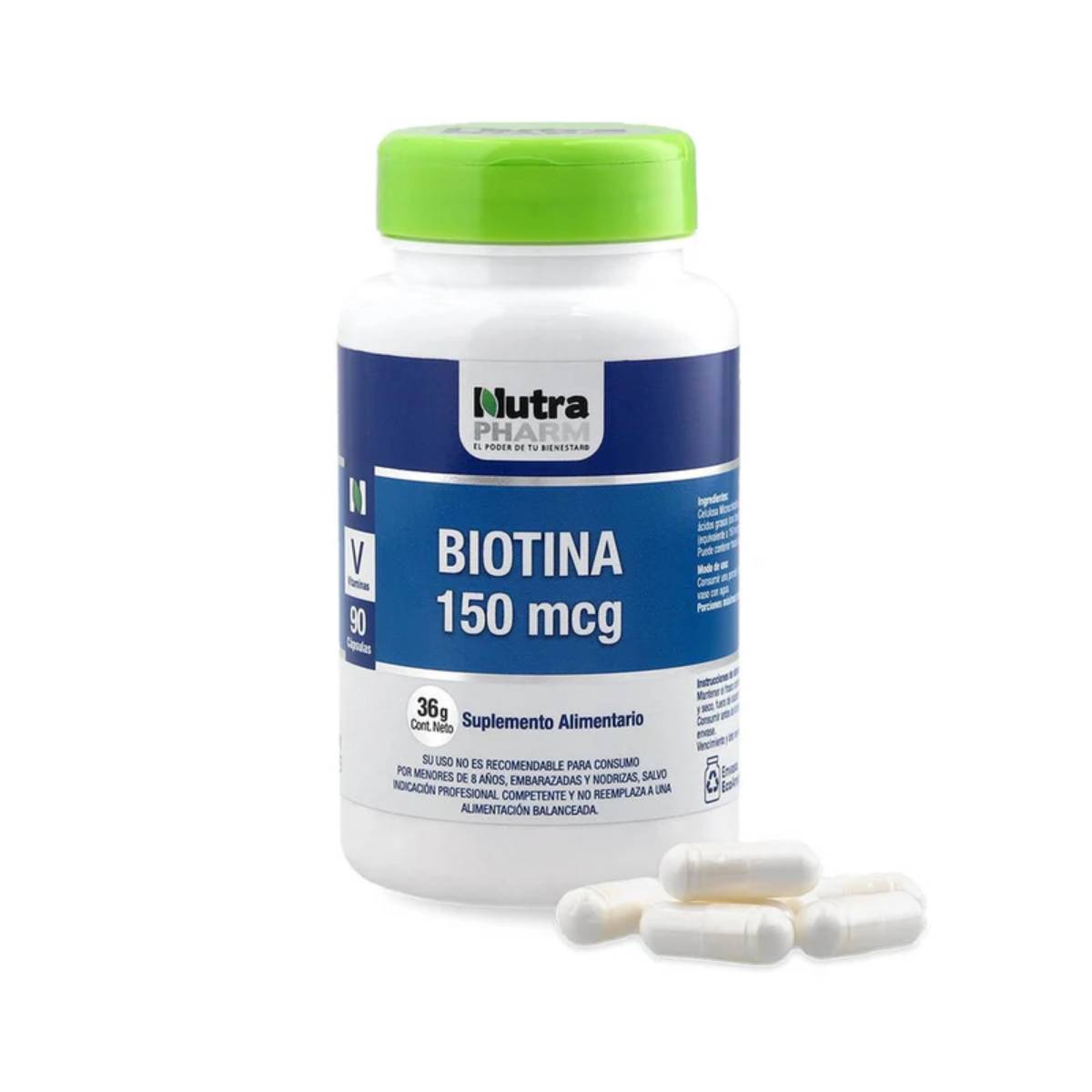 N.PHARM BIOTINA 150MCG 90 CAP.
