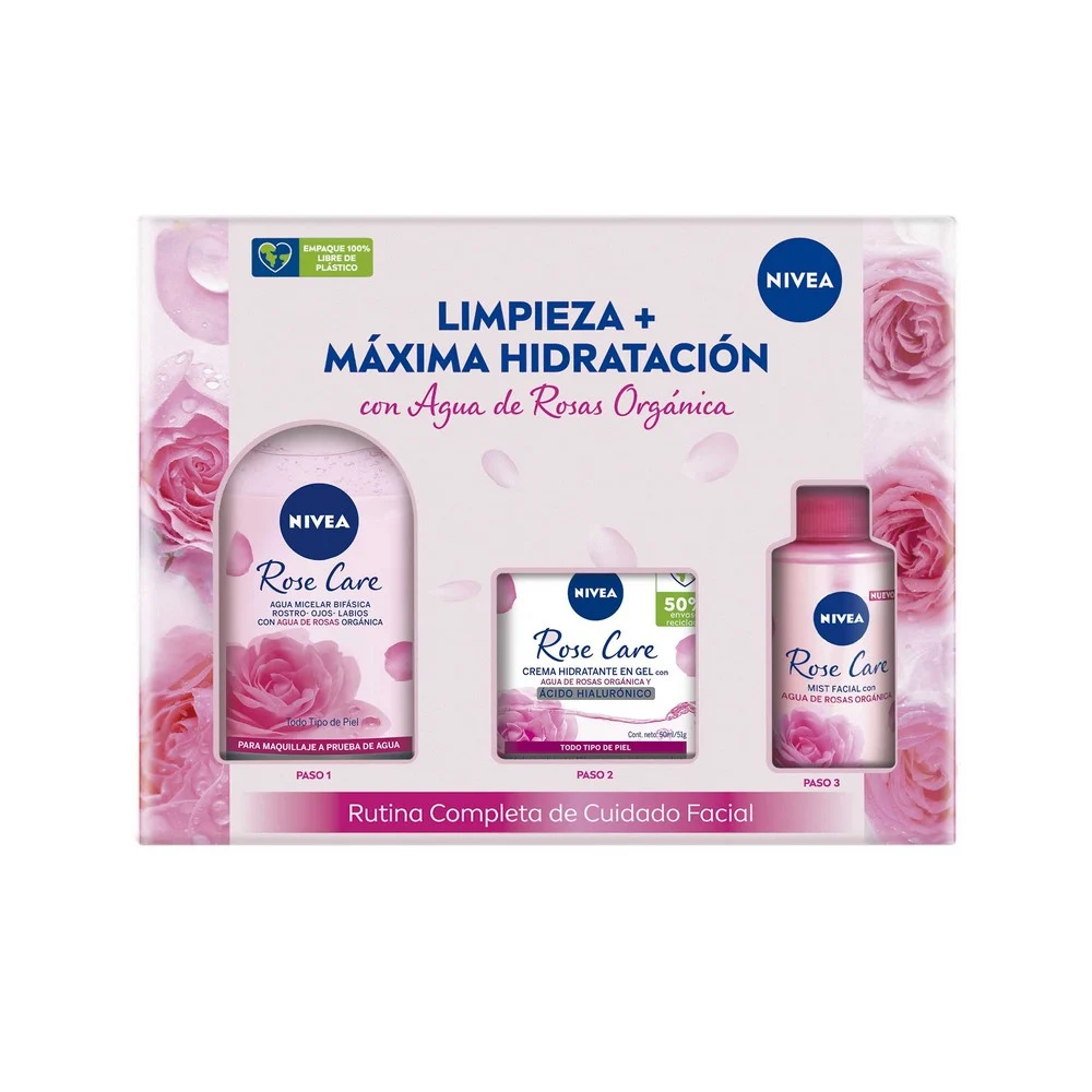 NIVEA LIMPIEZA MAXIMA HIDRATACION CON AGUA DE ROSAS X 3 PROD