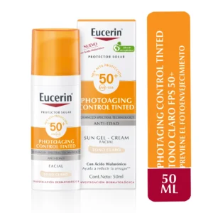 EUCERIN SUN GEL-CREAM FACIAL PHOTOAGING CONTROL TINTED CLARO FPS50 50ML