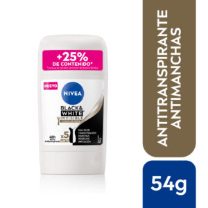 NIVEA DEO MUJER BARRA BLACK & WHITE INVISIBLE TOQUE SEDA 54G