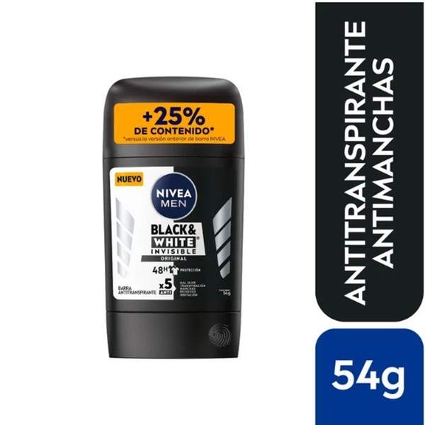 NIVEA DEO MEN BARRA BLACK & WHITE ORIGINAL 54G