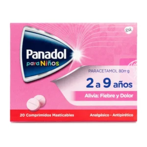 PANADOL PARA NIÑOS 80MG 20 COMP. (PARACETAMOL)