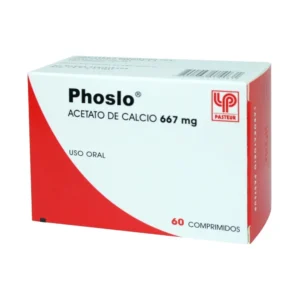 PHOSLO (ACETATO DE CALCIO  667 MG) 60 COMP.