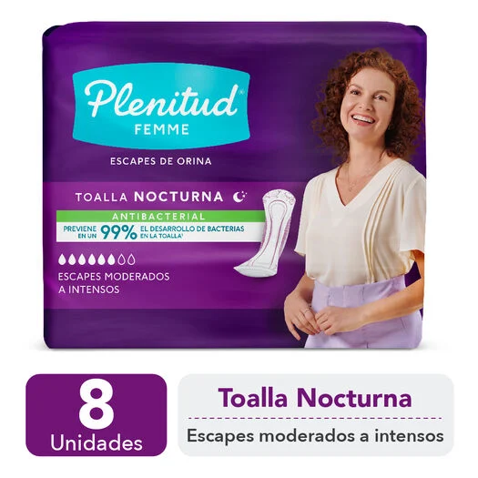 PLENITUD FEMME TOALLA NOCTURNA SIN ALAS 8 UNI.