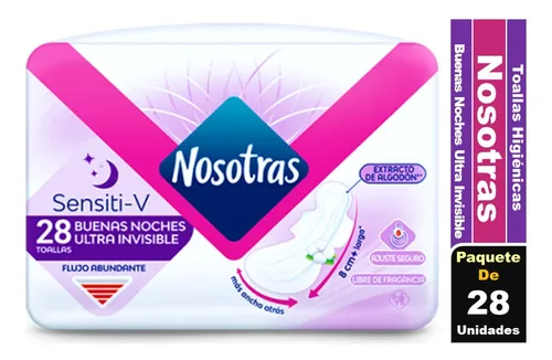NOSOTRAS TOALLAS HIGENICA SENSITY NOCTURNA 28 UND