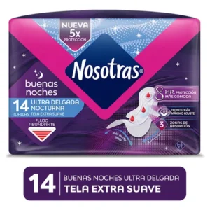 NOSOTRAS TOALLA BUENAS NOCHES, EXTRA SUAVES X 14 UND.
